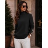 Zeagoo Womens Turtleneck Sweater Long Sleeve Pullover Fall Basic Jumper Top(Black)