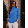 Zeagoo Womens Turtleneck Sweater Long Sleeve Pullover Fall Basic Jumper Top(Blue)