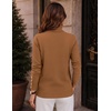 Zeagoo Womens Turtleneck Sweater Long Sleeve Pullover Fall Basic Jumper Top(Brownie)