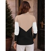 Zeagoo Womens Turtleneck Sweater Long Sleeve Pullover Fall Basic Jumper Top(C-khaki Black)