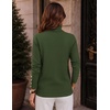 Zeagoo Womens Turtleneck Sweater Long Sleeve Pullover Fall Basic Jumper Top(Green)
