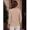 Zeagoo Womens Turtleneck Sweater Long Sleeve Pullover Fall Basic Jumper Top(Khaki)
