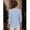 Zeagoo Womens Turtleneck Sweater Long Sleeve Pullover Fall Basic Jumper Top(Light Blue)