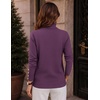 Zeagoo Womens Turtleneck Sweater Long Sleeve Pullover Fall Basic Jumper Top(Purple)