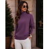 Zeagoo Womens Turtleneck Sweater Long Sleeve Pullover Fall Basic Jumper Top(Purple)