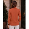 Zeagoo Womens Turtleneck Sweater Long Sleeve Pullover Fall Basic Jumper Top(Rust)