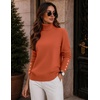 Zeagoo Womens Turtleneck Sweater Long Sleeve Pullover Fall Basic Jumper Top(Rust)