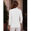 Zeagoo Womens Turtleneck Sweater Long Sleeve Pullover Fall Basic Jumper Top(White)