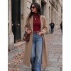 Zeagoo Womens Turtleneck Sweater Long Sleeve Tops Basic Fall Clothes(A2-red Contrast Stripe)