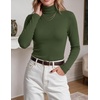 Zeagoo Womens Turtleneck Sweater Long Sleeve Tops Basic Fall Clothes(Army Green)