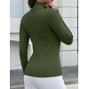 Zeagoo Womens Turtleneck Sweater Long Sleeve Tops Basic Fall Clothes(Army Green)