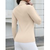 Zeagoo Womens Turtleneck Sweater Long Sleeve Tops Basic Fall Clothes(Beige)