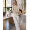 Zeagoo Womens Turtleneck Sweater Long Sleeve Tops Basic Fall Clothes(Beige)