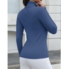 Zeagoo Womens Turtleneck Sweater Long Sleeve Tops Basic Fall Clothes(Dusty Blue)