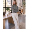 Zeagoo Womens Turtleneck Sweater Long Sleeve Tops Basic Fall Clothes(Grey)