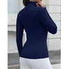 Zeagoo Womens Turtleneck Sweater Long Sleeve Tops Basic Fall Clothes(Navy Blue)