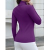 Zeagoo Womens Turtleneck Sweater Long Sleeve Tops Basic Fall Clothes(Purple)