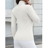 Zeagoo Womens Turtleneck Sweater Long Sleeve Tops Basic Fall Clothes(White)