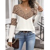 Zeagoo Womens V Neck Sweaters Long Sleeve Tops Lightweight Fall Clothes(Leopard)