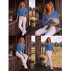 Zeagoo Womens V Neck Sweaters Long Sleeve Tops Lightweight Fall Clothes(Royal Blue)
