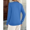 Zeagoo Womens V Neck Sweaters Long Sleeve Tops Lightweight Fall Clothes(Royal Blue)