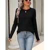 Zeagoo Womens Wool Blend Sweater Crewneck Long Sleeve Tops Fashion Clothing(Black)
