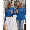 Zeagoo Womens Wool Blend Sweater Crewneck Long Sleeve Tops Fashion Clothing(Blue)