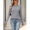 Zeagoo Womens Wool Blend Sweater Crewneck Long Sleeve Tops Fashion Clothing(Grey)