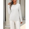Zeagoo Womens Wool Blend Sweater Crewneck Long Sleeve Tops Fashion Clothing(White)