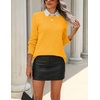 Zeagoo Womens Wool Blend Sweater Crewneck Long Sleeve Tops Fashion Clothing(Yellow)