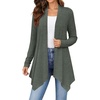 Zeagoo Lightweight Cardigan for Women Long Sleeve Open Front Cardigans(Green)