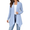 Zeagoo Lightweight Cardigan for Women Long Sleeve Open Front Cardigans(Light Blue)