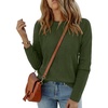 Zeagoo Sweaters for Women Fall Outfits Trendy 2026 Long Sleeve Shirts Bussiness Casual Knit Pullover Sweater Tops(Army Green)