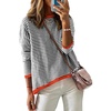 Zeagoo Sweaters for Women Fall Outfits Trendy 2026 Long Sleeve Shirts Bussiness Casual Knit Pullover Sweater Tops(B-striped Black)