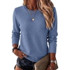 Zeagoo Womens Wool Blend Sweater Crewneck Long Sleeve Tops Fashion Clothing(Blue-gb)