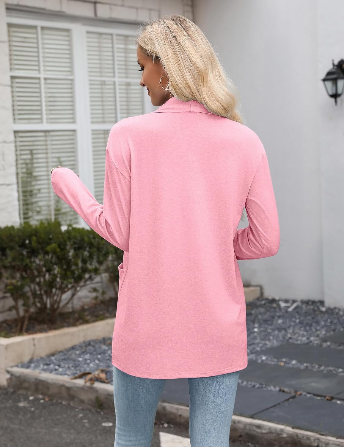 image:imageZeagoo Womens Lightweight Cardigan Open Front Long Sleeve Casual CardigansLight Pink