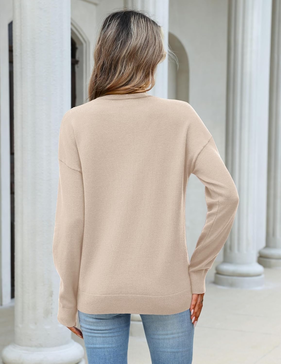 image:imageZeagoo Womens Sweaters Turtleneck Long Sleeve Tops Lightweight Fall ClothesBeige