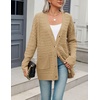 Zeagoo Cardigan Sweaters for Women Long Sleeve Fall Clothes Button Down Top(Beige)