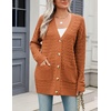 Zeagoo Cardigan Sweaters for Women Long Sleeve Fall Clothes Button Down Top(Brown)