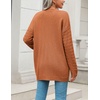 Zeagoo Cardigan Sweaters for Women Long Sleeve Fall Clothes Button Down Top(Brown)