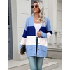 Zeagoo Cardigan Sweaters for Women Long Sleeve Fall Clothes Button Down Top(Colorblock 305)