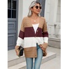 Zeagoo Cardigan Sweaters for Women Long Sleeve Fall Clothes Button Down Top(Colorblock 306)
