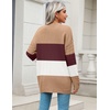 Zeagoo Cardigan Sweaters for Women Long Sleeve Fall Clothes Button Down Top(Colorblock 306)