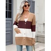Zeagoo Cardigan Sweaters for Women Long Sleeve Fall Clothes Button Down Top(Colorblock 306)