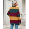 Zeagoo Cardigan Sweaters for Women Long Sleeve Fall Clothes Button Down Top(Colorblock 500)