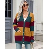 Zeagoo Cardigan Sweaters for Women Long Sleeve Fall Clothes Button Down Top(Colorblock 500)