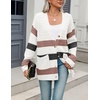 Zeagoo Cardigan Sweaters for Women Long Sleeve Fall Clothes Button Down Top(Colorblock 643)