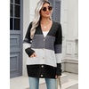 Zeagoo Cardigan Sweaters for Women Long Sleeve Fall Clothes Button Down Top(Colorblock 960)