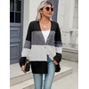 Zeagoo Cardigan Sweaters for Women Long Sleeve Fall Clothes Button Down Top(Colorblock 960)
