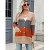 Zeagoo Cardigan Sweaters for Women Long Sleeve Fall Clothes Button Down Top(Colorblock 965)